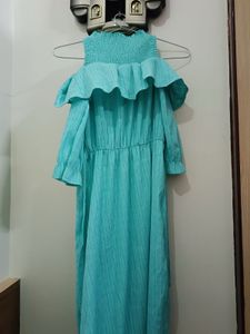 Blue Highneck Dress
