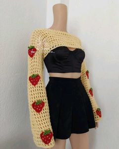 Crochet Yellow Strawberry 🍓 Bolero