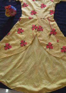 High-low Dress With Plazzo Pant