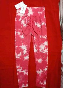 Pink Tie-Dye Leggings