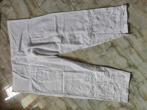 chikankari lower bottom