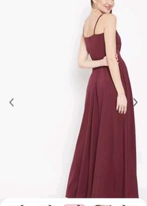 Berrylish Flared Maxi Dress With A Slit.