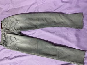 Grey White Jean