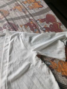 White Sheer Tie-Front Top