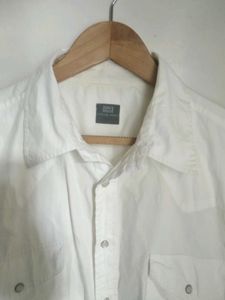 Vintage White Western Shirt For Men