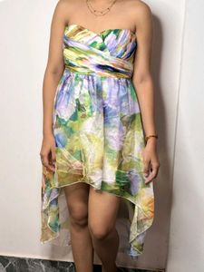 Floral Strapless Party Dress