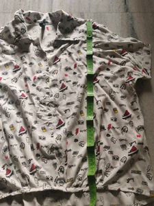 Printed Collared Casual Top