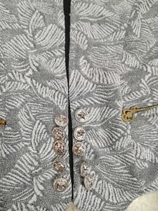 Silver Leaf Pattern Blazer