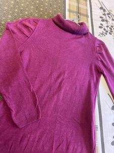 Burgundy Turtleneck Sweater top