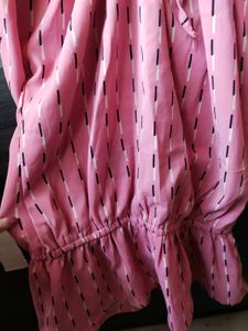 Stylish Pink Patterned Top