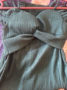 Green Off-Shoulder Dress