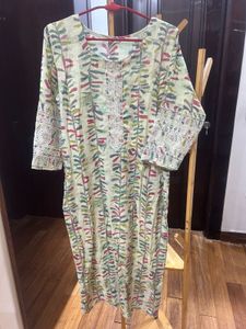 Green Elegant Printed Kurta Set