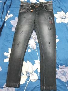 Raw Denim Jeans - Grey