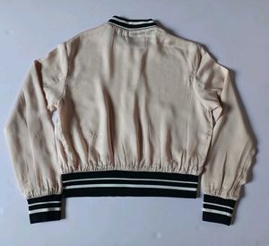 Bershka Pink Bomber Jacket Made In Morocco Sz-M