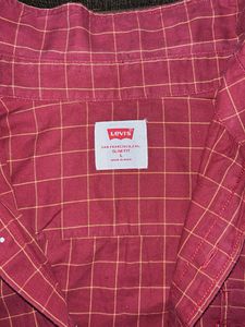 Levi&#39;s Maroon Plaid Shirt
