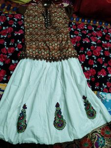 Crystal-Buttoned Top With White Skirt, &amp; Jacket