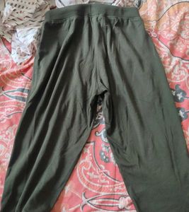 Olive Green Jogger Pants on Display