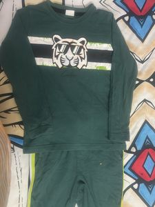Kids Green Tiger Tracksuit