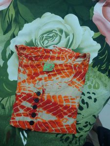Shibori Print Pure  Soft Cotton Kurti