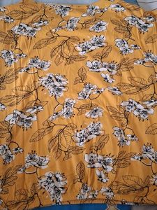 &#34;Floral Mustard Yellow Casual Top – Lightweight &amp;
