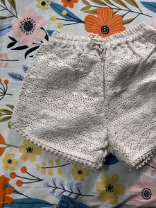 Crochet Lace Beach Shorts