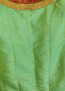 Fluorescent Green Kurta Set With Banarsi Duppata