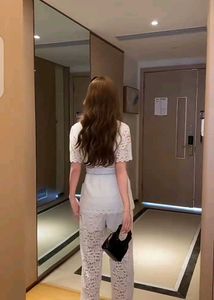 Lace Co- Ord Set With Belt