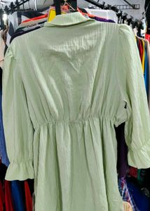Mint Green Tie-Front Dress