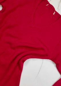 Rose Pink  V-Neck Sweater