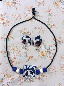 Handmade Choker And Earrings Set💫