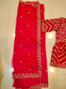 Pink Embroidered Indian Outfit