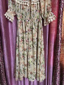 Floral Chiffon Midi Dress