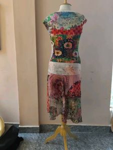 Colorful Printed Midi Dress