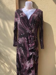 Elegant Floral Wrap Dress
