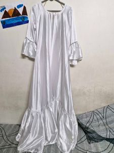 White Free Size Gown