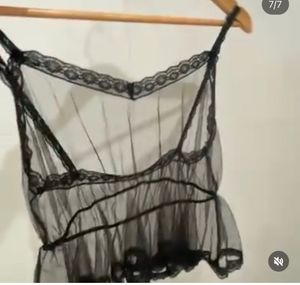 Delicate Lace And Mesh Slip Top