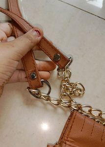 Chanel Inspired Tan Colour Slingbag