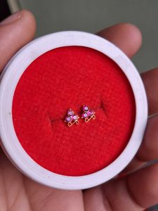 Ruby Nose Pins Gold