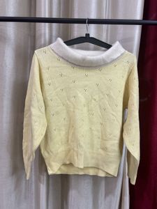Yellow Full Sleeve Winter Sweatshirt