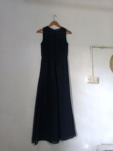 Black Dress With Gold Work