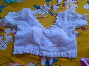 Elegant White Embroidered Blouse