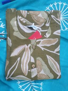 🎋 Olive Leaf Serenity (Kurti Only)