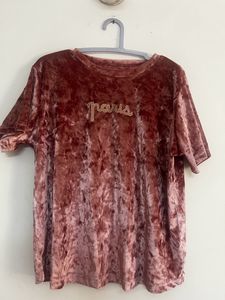 Pink Velvet Top
