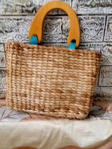 Woven Floral Handbag