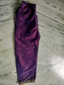 Purple Embroidered Kurti