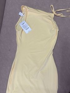 Yellow Bodycon Mini Dress