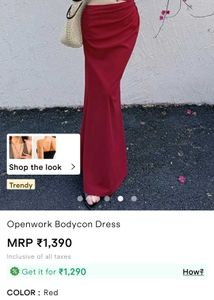 SAVANA Maroon Red Maxi Dress