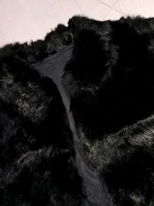 Black Faux Fur Vest