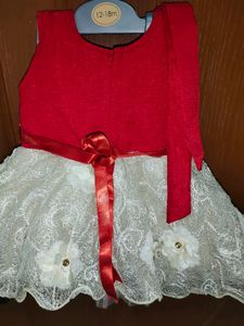 Red Colour Baby Frock