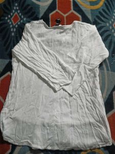 White Embroidered Tunic Top